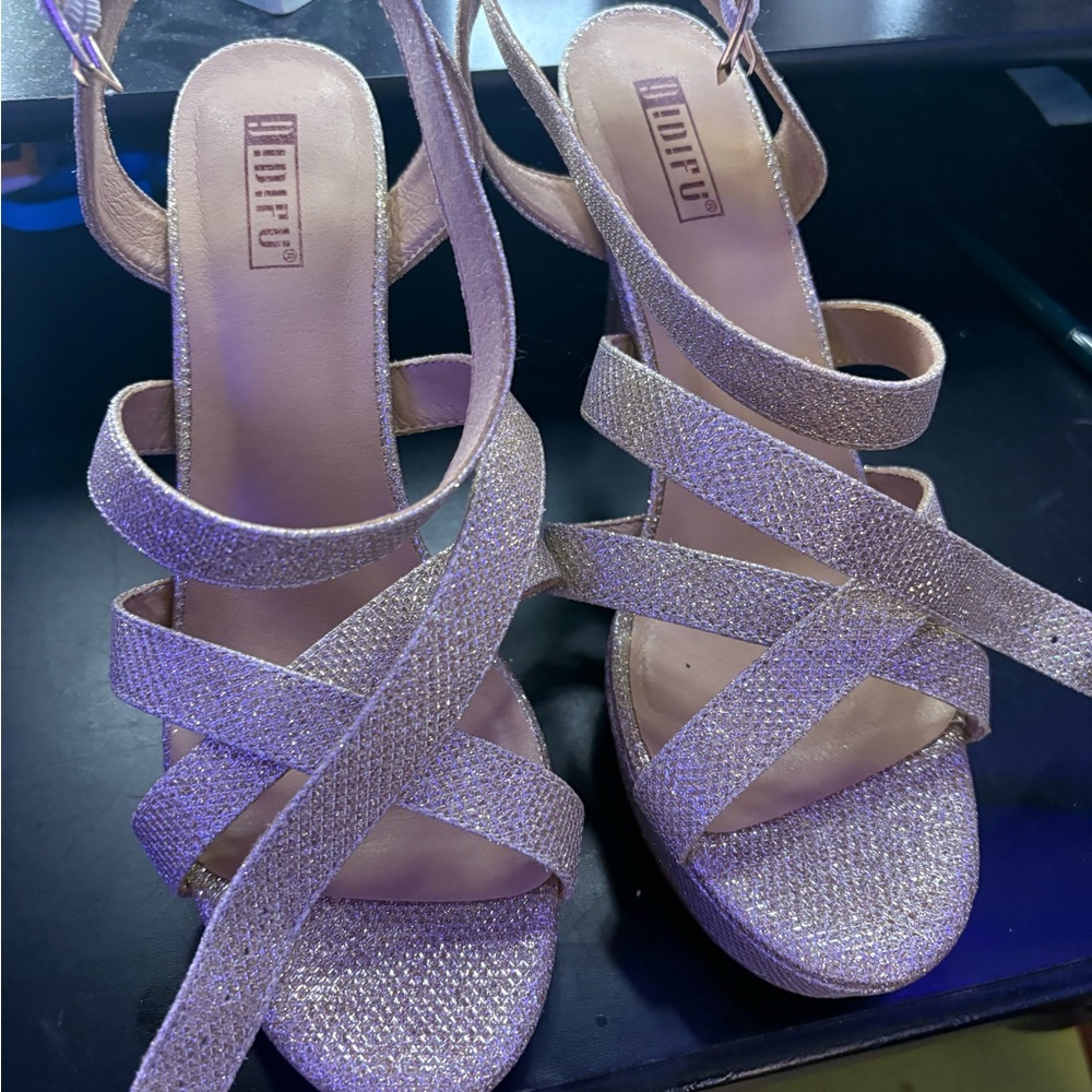 Glittery Strappy Heels